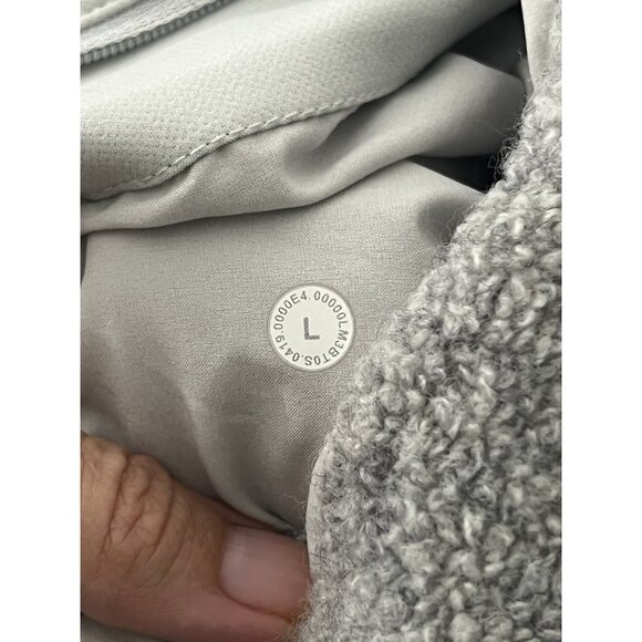 Lululemon Tundra Trek Jacket Mens Large 1/2 Zip Wool Blend Pullover Gray Sweater - Picture 11 of 13